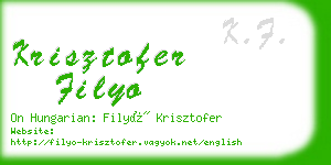 krisztofer filyo business card